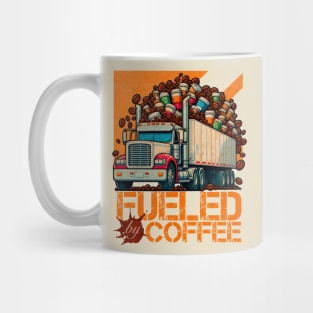 Vintage semi truck and coffee design Mug